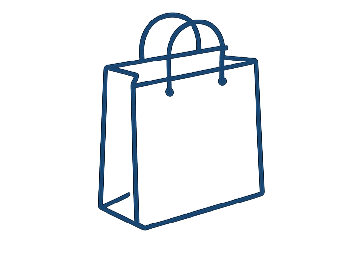 Minimalist paper shopping bag icon2