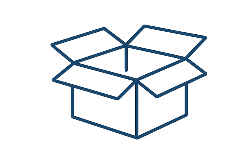 Open cardboard box icon2