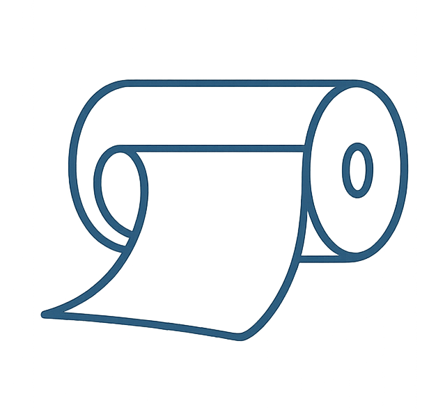 Unrolled paper roll icon
